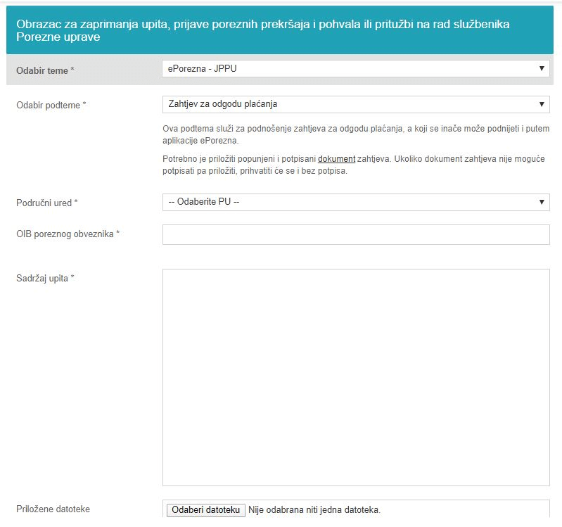 primjer ispunjavanje